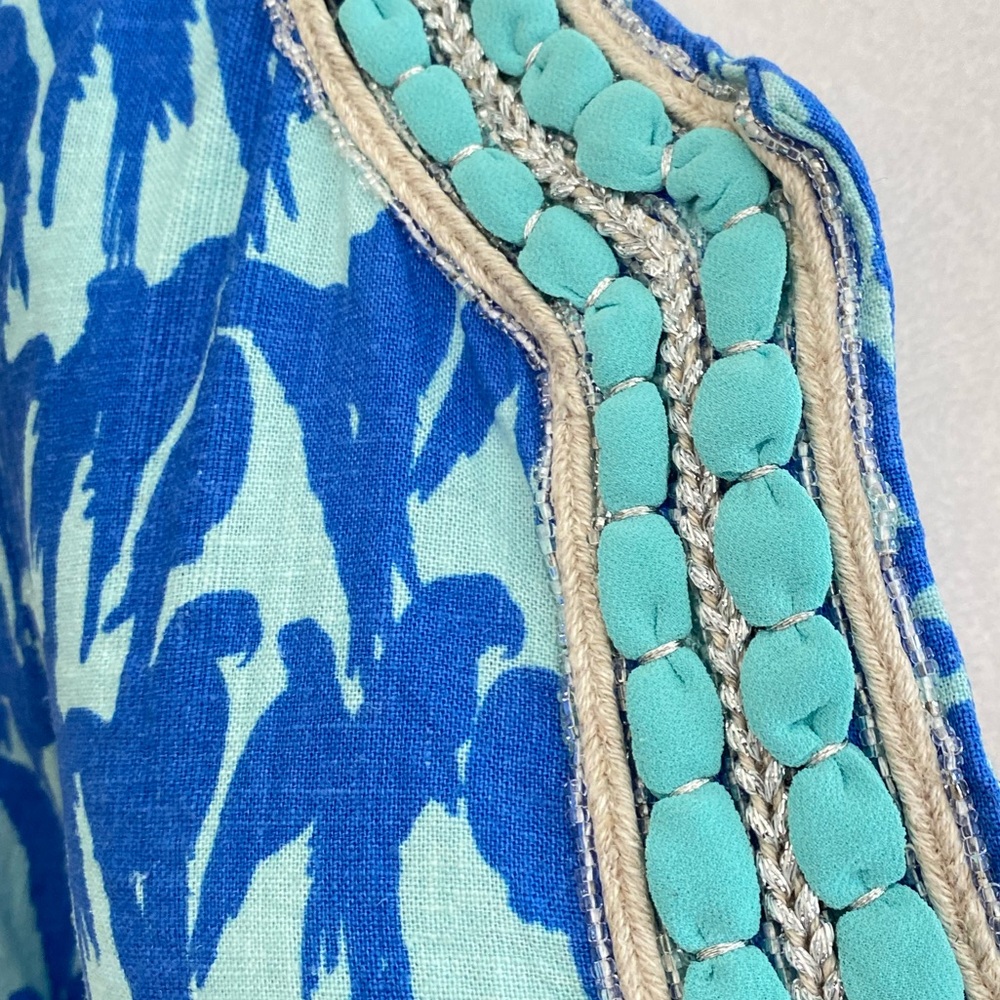 Vineyard Vines Lucaya Tunic Linen Blend Parrot Bird print XS - Picture 6 of 14